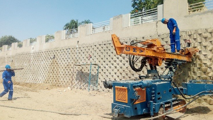 مشروع تدعيم حوائط الكيستون  فيلا 66  كمبوند بيراميد هيلز  – 6 أكتوبر